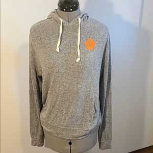 Spirit Heather Gray Hoodie with Orange Flower